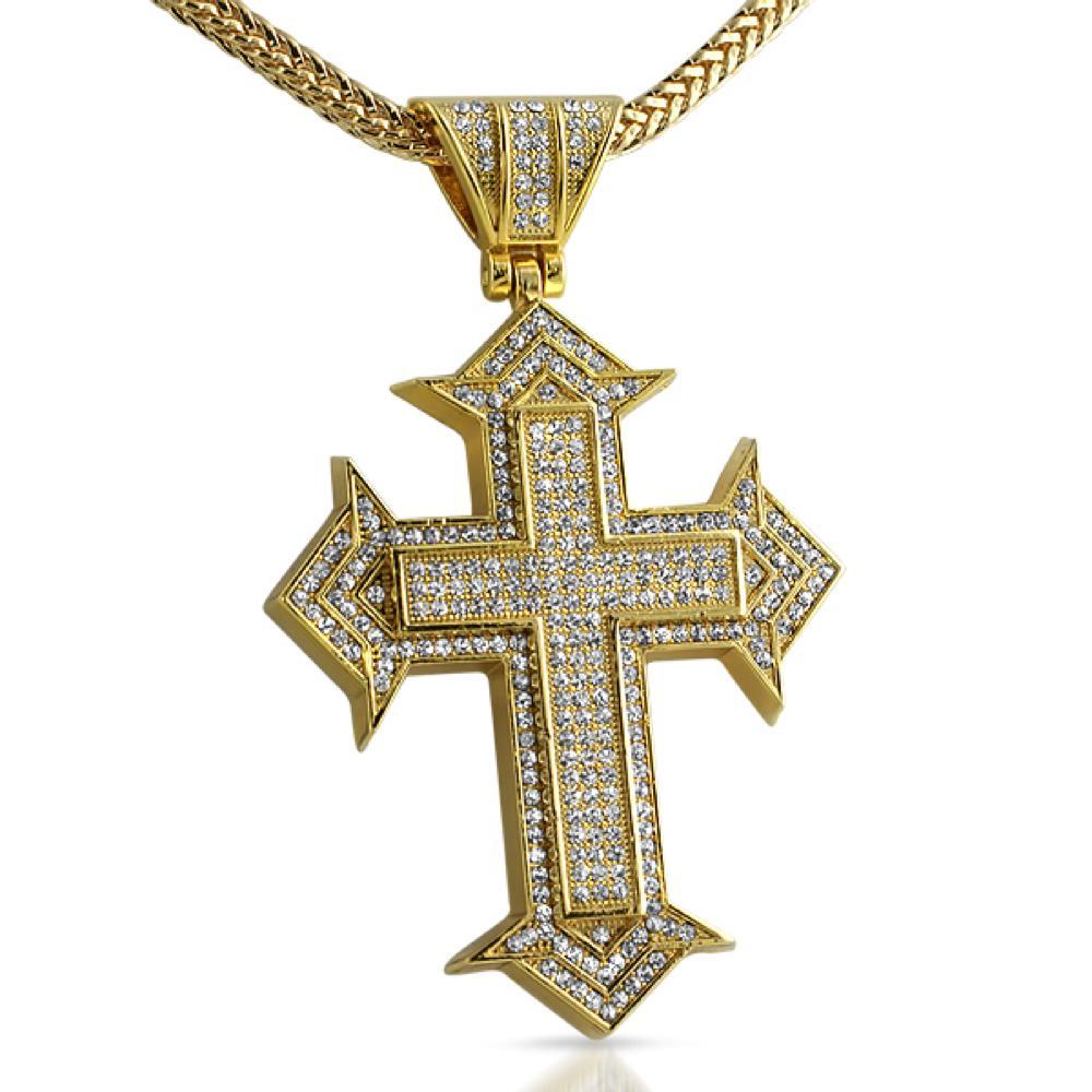 Rapper Gold Hip Hop Cross – BlingBlowout
