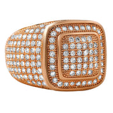 Classy Rose Gold CZ Bling Bling Ring