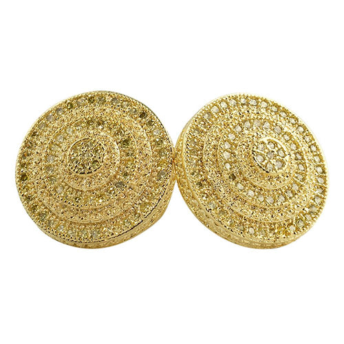 BullsEye Jumbo Bling Bling Earrings Lemonade CZ