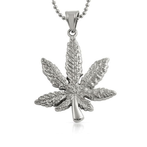 Marijuana Leaf Pendant 420 Stainless Steel