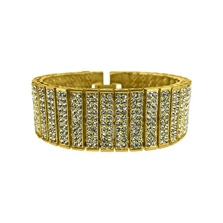 Bold Block Gold Bling Bracelet