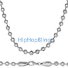 Jumbo 6mm 30 Inch Silver Plated Dog Tag Ball Chain
