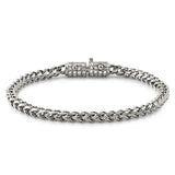CZ Clasp 6MM Stainless Steel Franco Bracelet