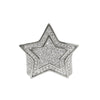 .925 Sterling Silver Super Star Rhodium CZ Bling Ring
