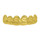 Money Gold Grillz Dollar Sign Top Teeth