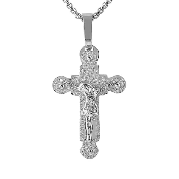 Crucifix Rounded Cross Stainless Steel