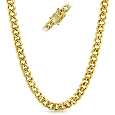 IP Gold Miami Franco Chain 316L Stainless Steel