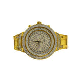 Hip Hop Bling Bling Gold Watch Bracelet Set