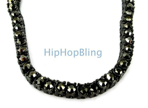 Black Hematite 1 Row Bling Bling Chain