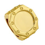 8 Sided Face Custom Gold Designer Ring