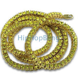 Canary Gold 1 Row Tennis Necklace
