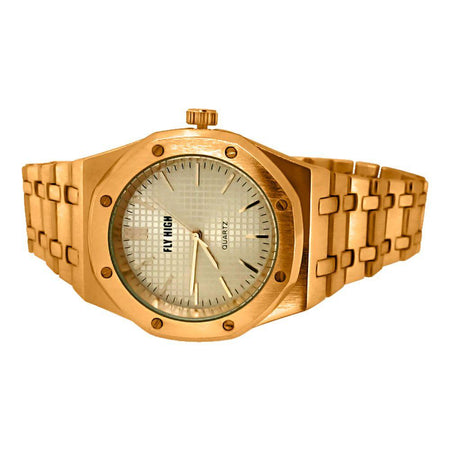 Gold IceTime Continential .10ct Diamond HipHop Watch