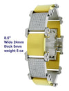 Baller CZ Gold 2 Tone Stainless Steel Bracelet