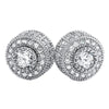 Mega 3D Cluster Bling Bling Earrings CZ