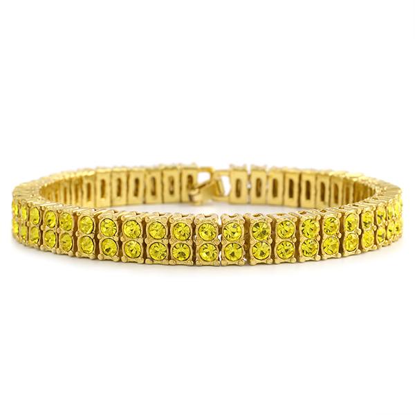 Canary Totally Bling 2 Row Bracelet Gold