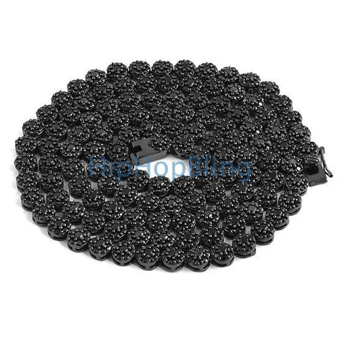 CZ Cluster Black Bling Bling Chain