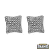 Puffed Kite Diamond Hip Hop Earrings