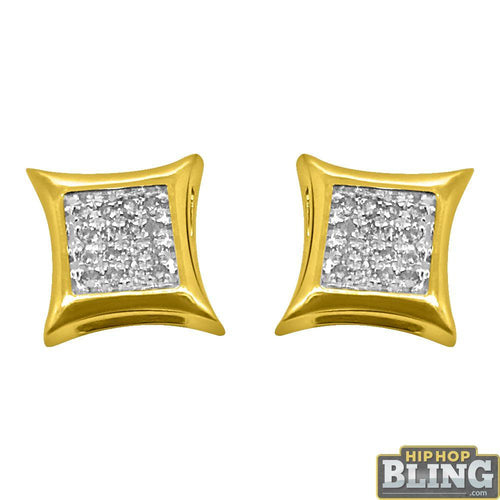 10K Yellow Gold Kite Diamond Earrings