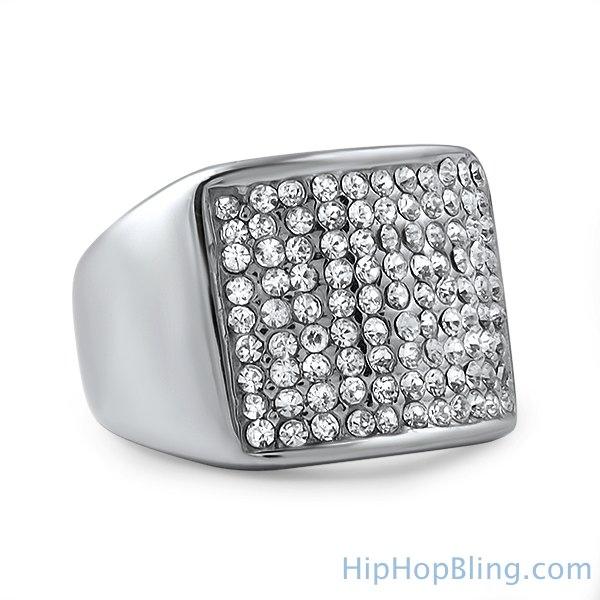 Classic Stainless Steel Bling Bling Ring