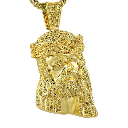 Bling Bling Lemonade Gold Micro Jesus Pendant