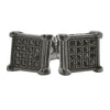 Box CZ Iced Out Black Bling Bling Earrings