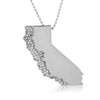 California Rhodium Polished Iced Out Pendant