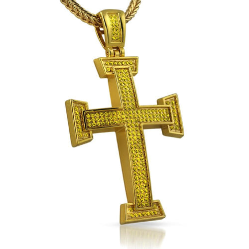 Lemonade Micro Pave Cross Hip Hop Pendant