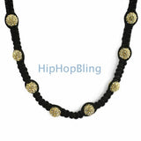 Gold 23 Disco Ball Bling Bling Necklace