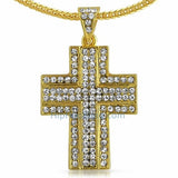 Gold Ballers Bling Bling Cross & Chain Small