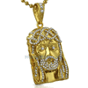 Gold Jesus Piece Bling Bling Pendant
