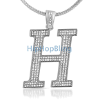 H Initial Bling Bling Pendant