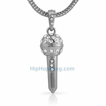 Hip Hop Microphone Pendant & Chain Small