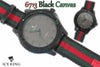 Italy Colors Canvas Fashion Watch Black