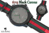 Italy Colors Canvas Fashion Watch Black