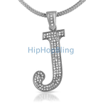 Platinum Jesus Piece Pendant & Chain Small