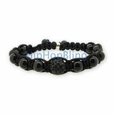 Jet Black 1 Disco Ball Bling Bracelet