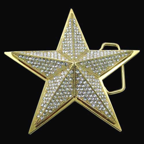 Jumbo Texas Lone Star Gold Totally Bling Belt Buckle