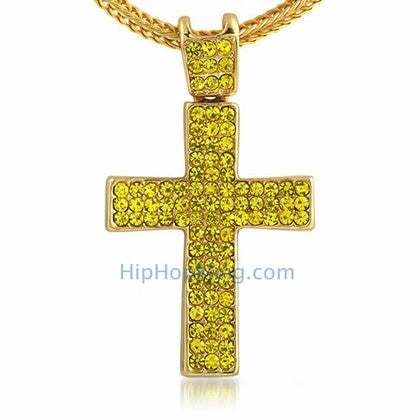 Lemonade Concave Hip Hop Cross & Chain Small