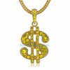 Lemonade Dollar Sign Hip Hop Pendant & Chain Small