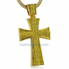 Lemonade Fan Cross Bling Bling Pendant