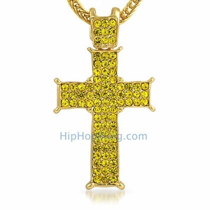 Lemonade Prong Bling Bling Cross & Chain Small