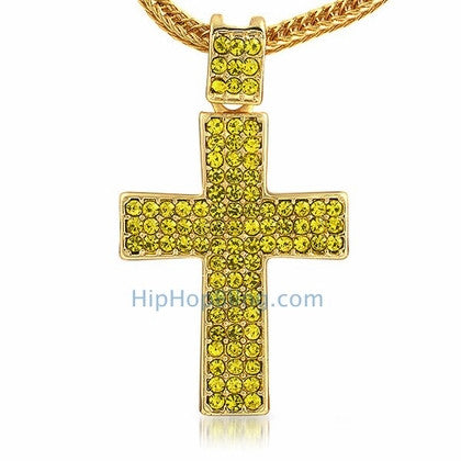 Lemonade Triple Bling Bling Cross & Chain Small