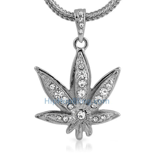 Marijuana Leaf Chronic Hip Hop Pendant & Chain Small