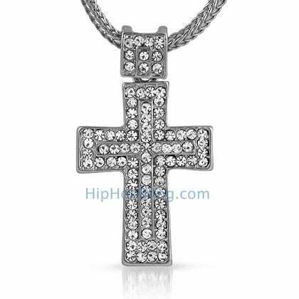 Mega Bling Bling Cross & Chain Small