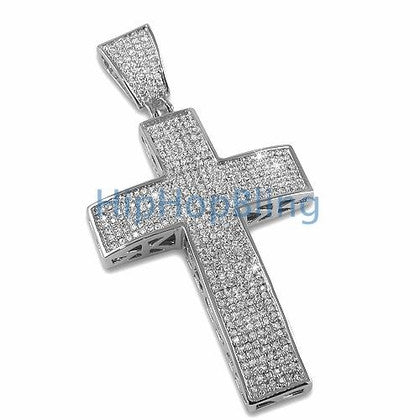 Mega Bling CZ Micro Pave Cross