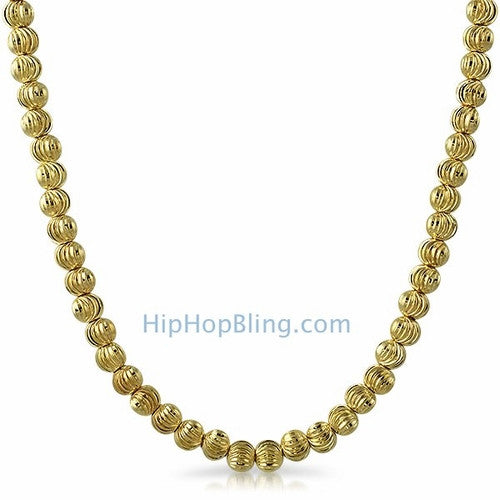 Moon Cut Chain 5MM Gold Necklace