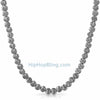 Moon Cut Chain 5MM Rhodium Necklace