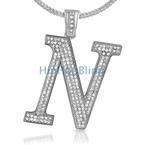 N Initial Bling Bling Pendant