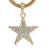 Small Gold Lone Star Pendant & Chain Bling