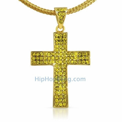 Small Lemonade Bling Bling Cross & Chain